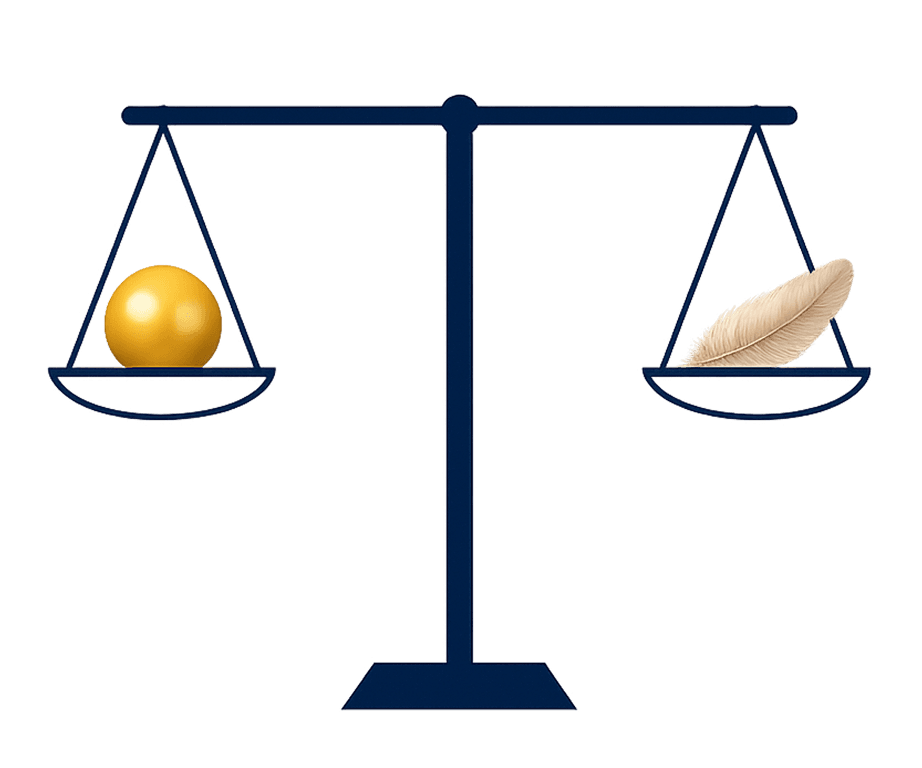 Balance scale weighing enterprise depth against lightweight simplicity